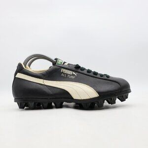 Vintage Puma All Turf Men's Size 7 Soccer Made Cleats in Slovenia Black Leather
